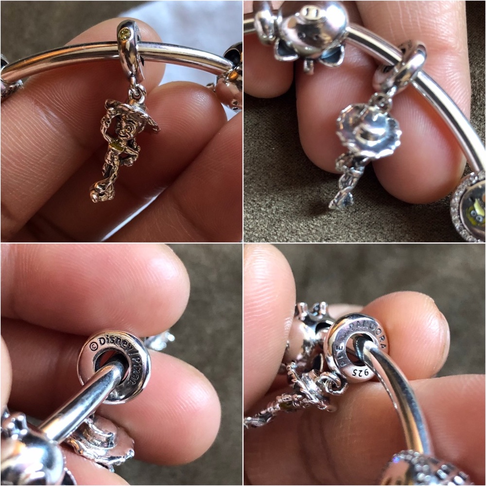 NWOT Pandora Bracelet & 7 Charms Toy Story Themed + 2 Stoppers - Picture 14 of 15